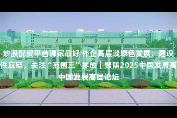 炒股配资平台哪家最好 外企高层谈绿色发展：建设可持续供应链，关注“范围三”排放｜聚焦2025中国发展高层论坛