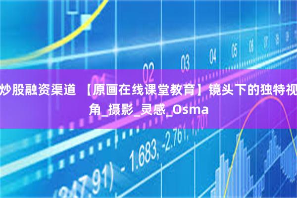 炒股融资渠道 【原画在线课堂教育】镜头下的独特视角_摄影_灵感_Osma