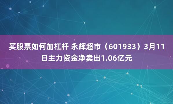 买股票如何加杠杆 永辉超市（601933）3月11日主力资金净卖出1.06亿元